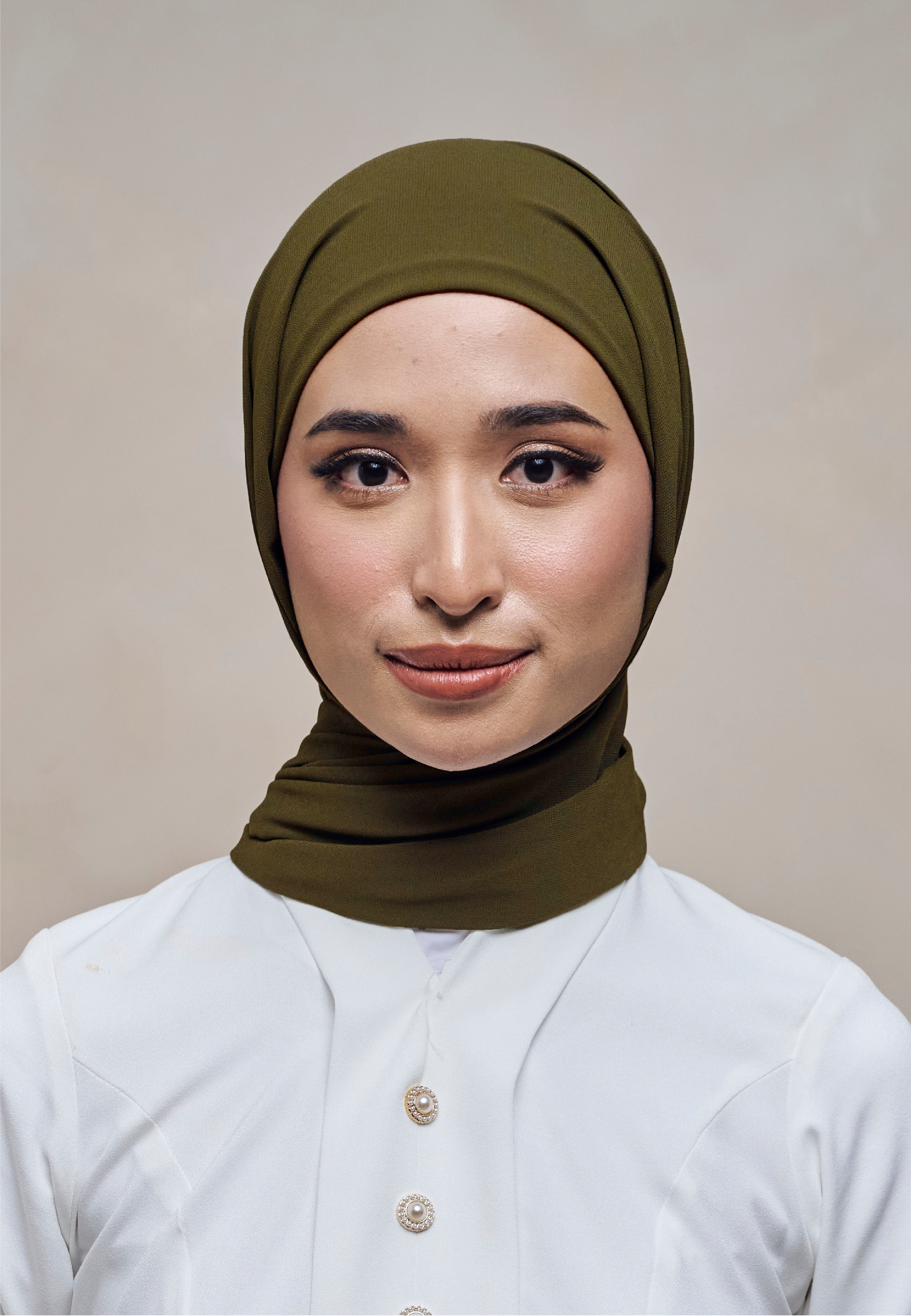 ELZA INSTANT SHAWL - DARK MATCHA
