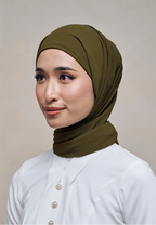 ELZA INSTANT SHAWL - DARK MATCHA