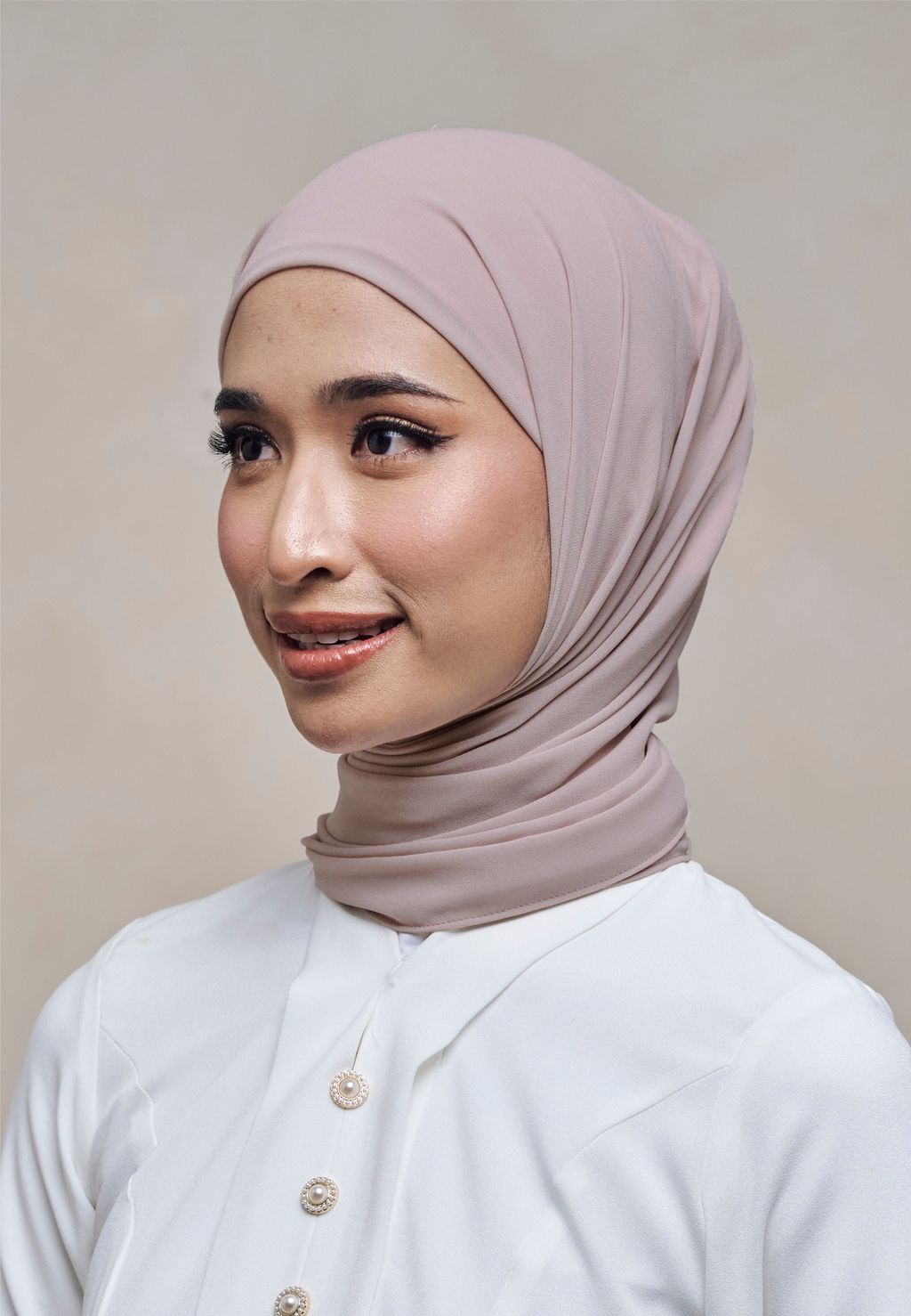 ELZA INSTANT SHAWL - NUDE PINK
