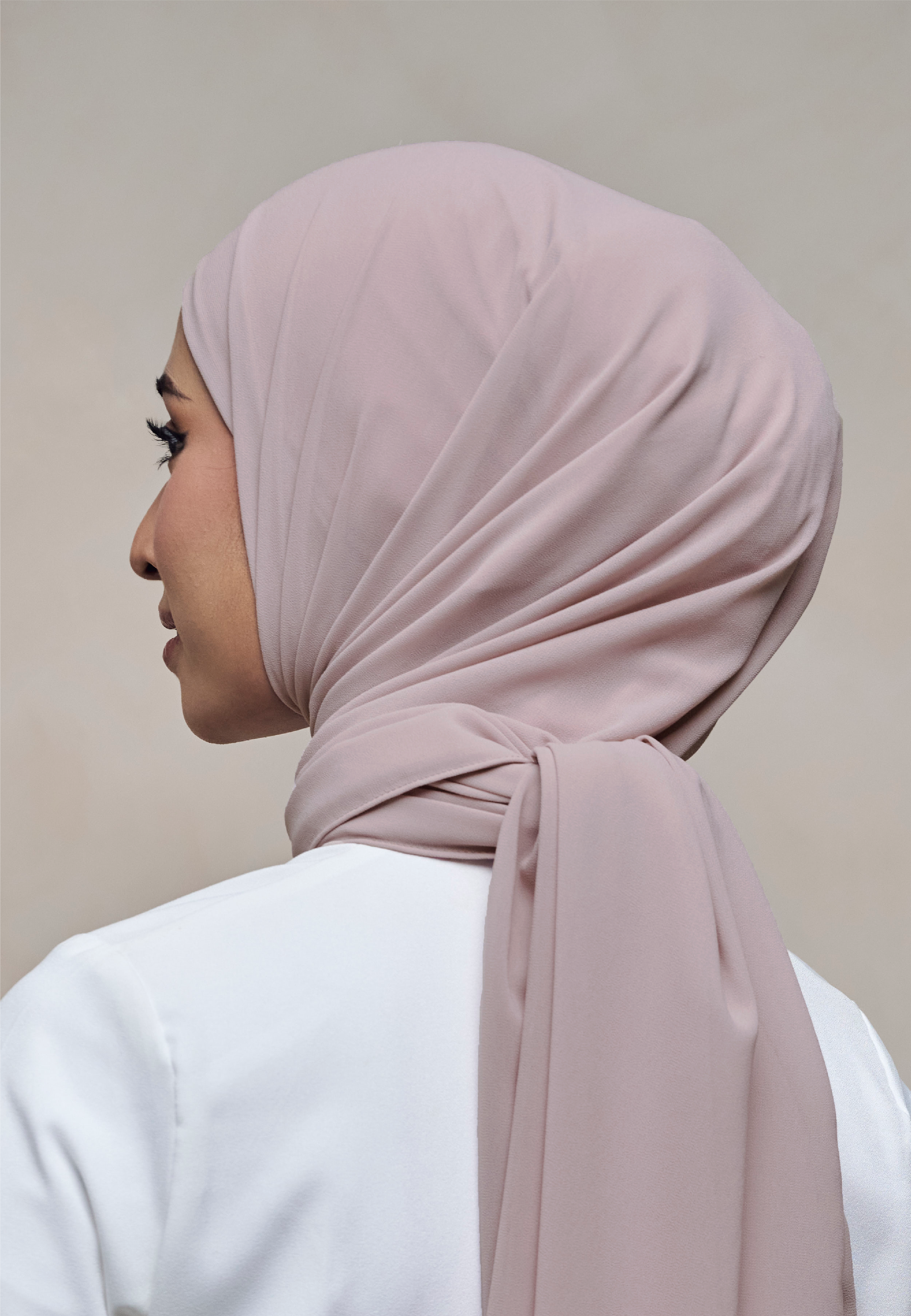 ELZA INSTANT SHAWL - NUDE PINK