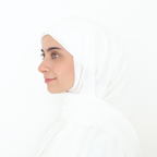 ORKED INSTANT SHAWL PLAIN - PEARL WHITE