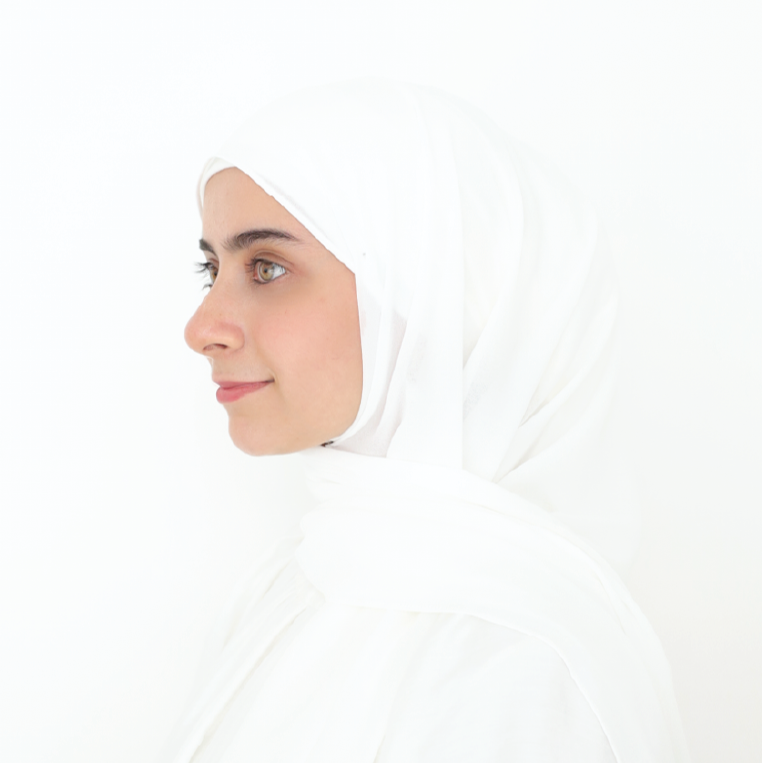 ORKED INSTANT SHAWL PLAIN - PEARL WHITE