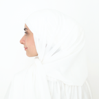 ORKED INSTANT SHAWL PLAIN - PEARL WHITE