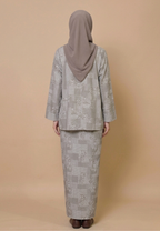 SERAYA PRINTED SET - BROWN GRID