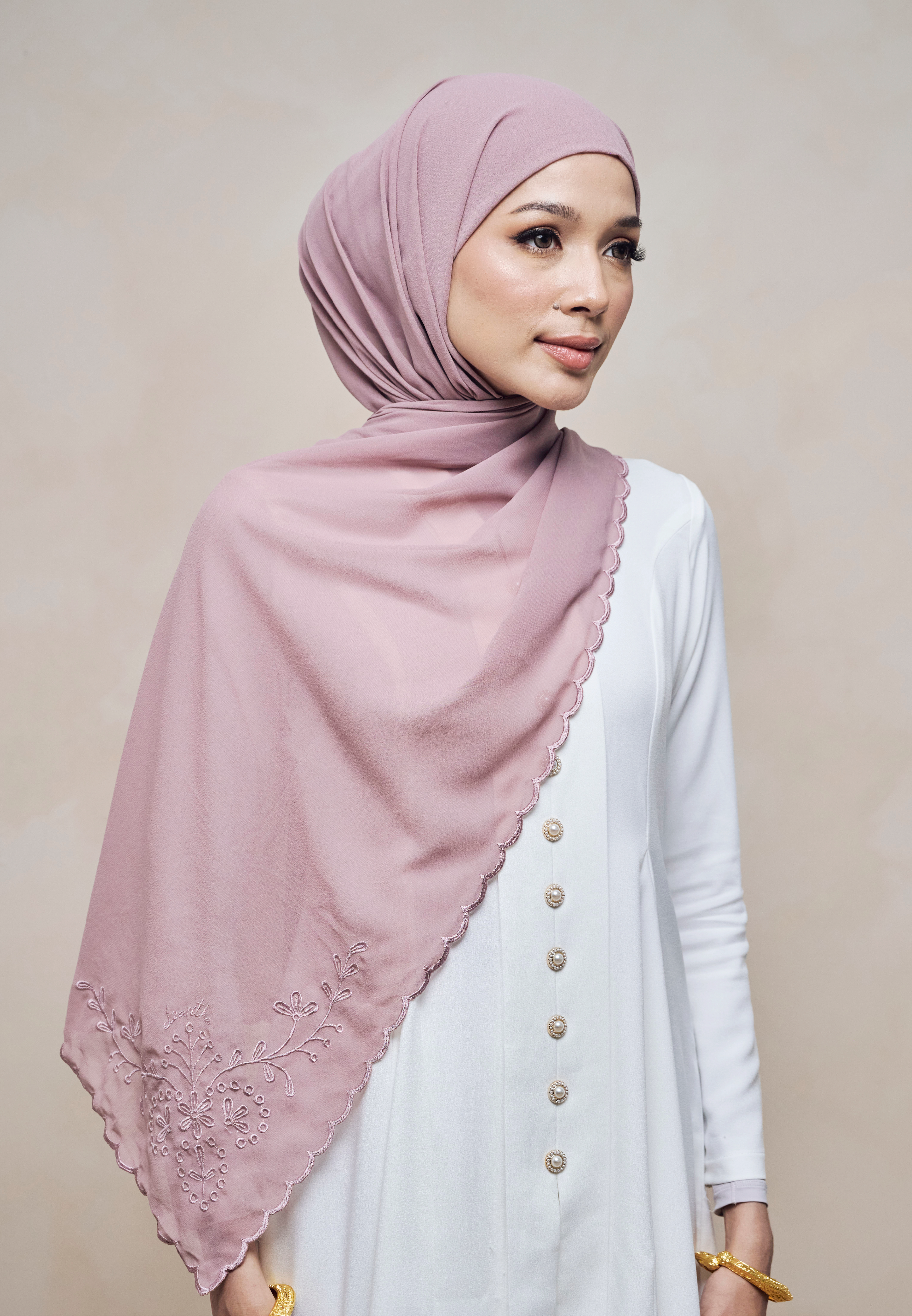 SERIKANDI INSTANT SHAWL IN UNGU MASAM