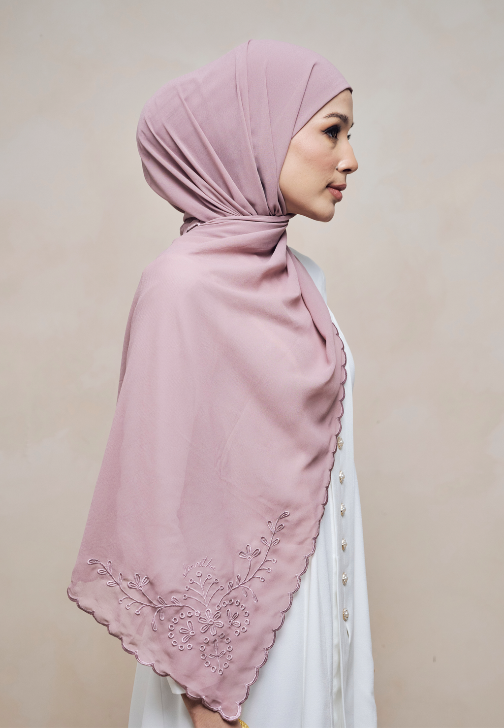 SERIKANDI INSTANT SHAWL IN UNGU MASAM