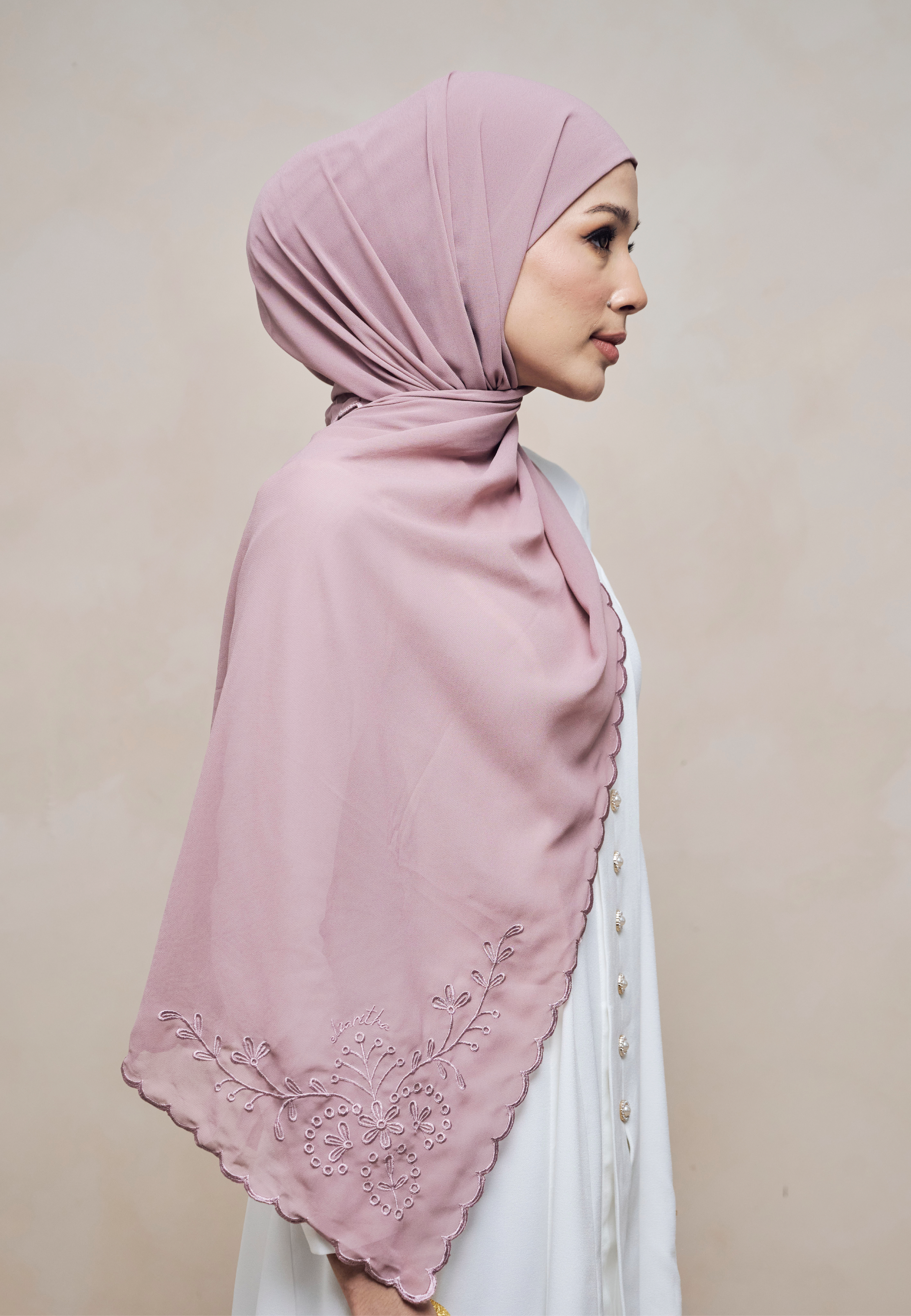 SERIKANDI INSTANT SHAWL IN UNGU MASAM