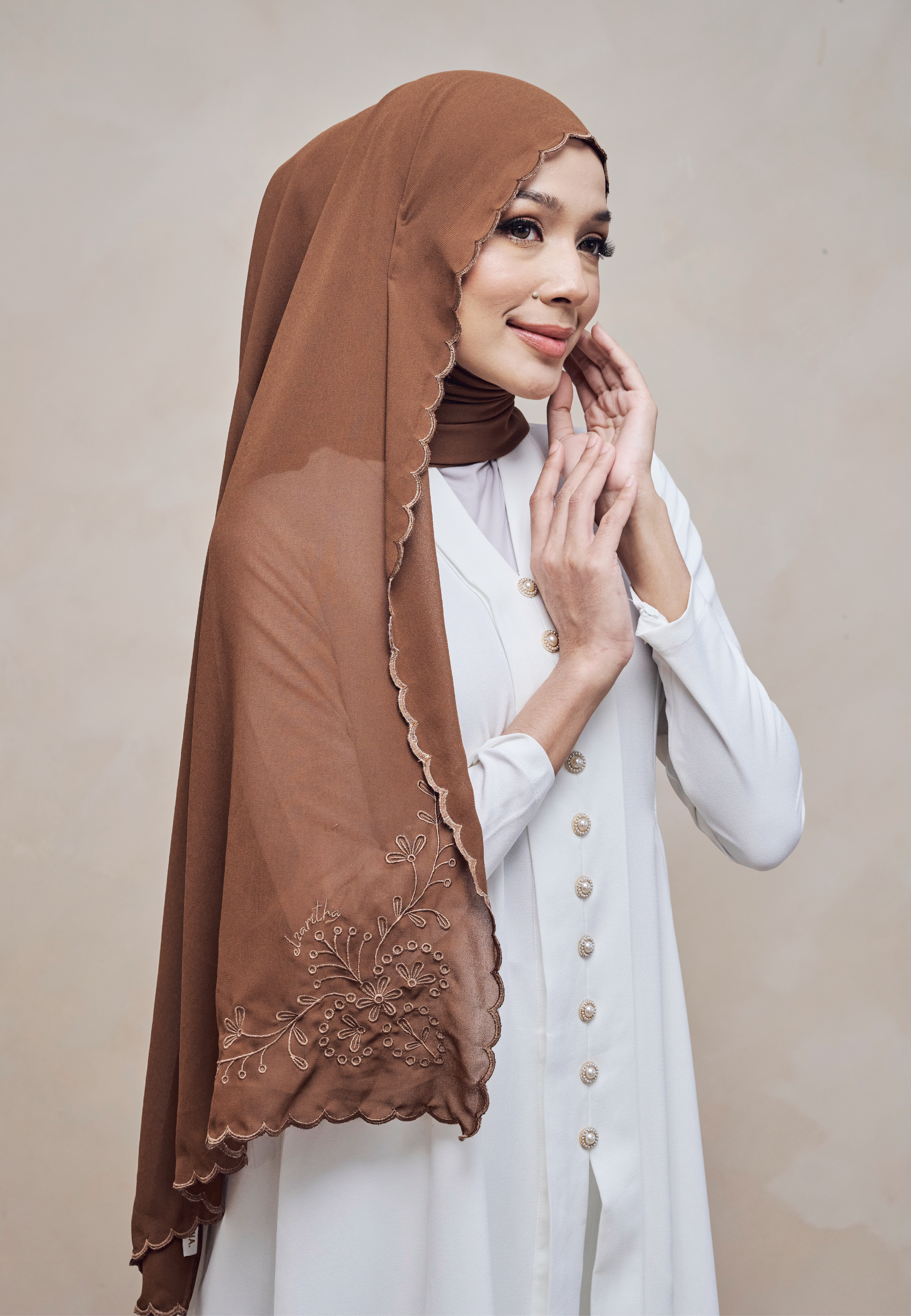 SERIKANDI LOOSE SHAWL IN COKLAT