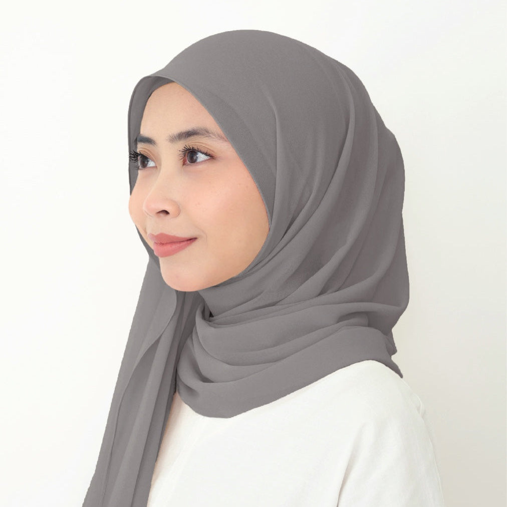 ALANA INSTANT SHAWL PLAIN - STORM
