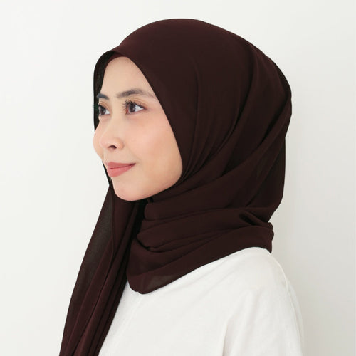 ALANA INSTANT SHAWL PLAIN - ESPRESSO