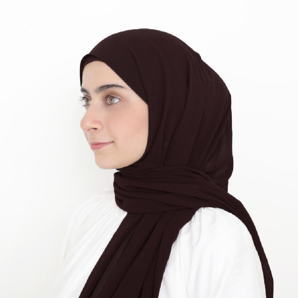 ORKED INSTANT SHAWL PLAIN - ESPRESSO
