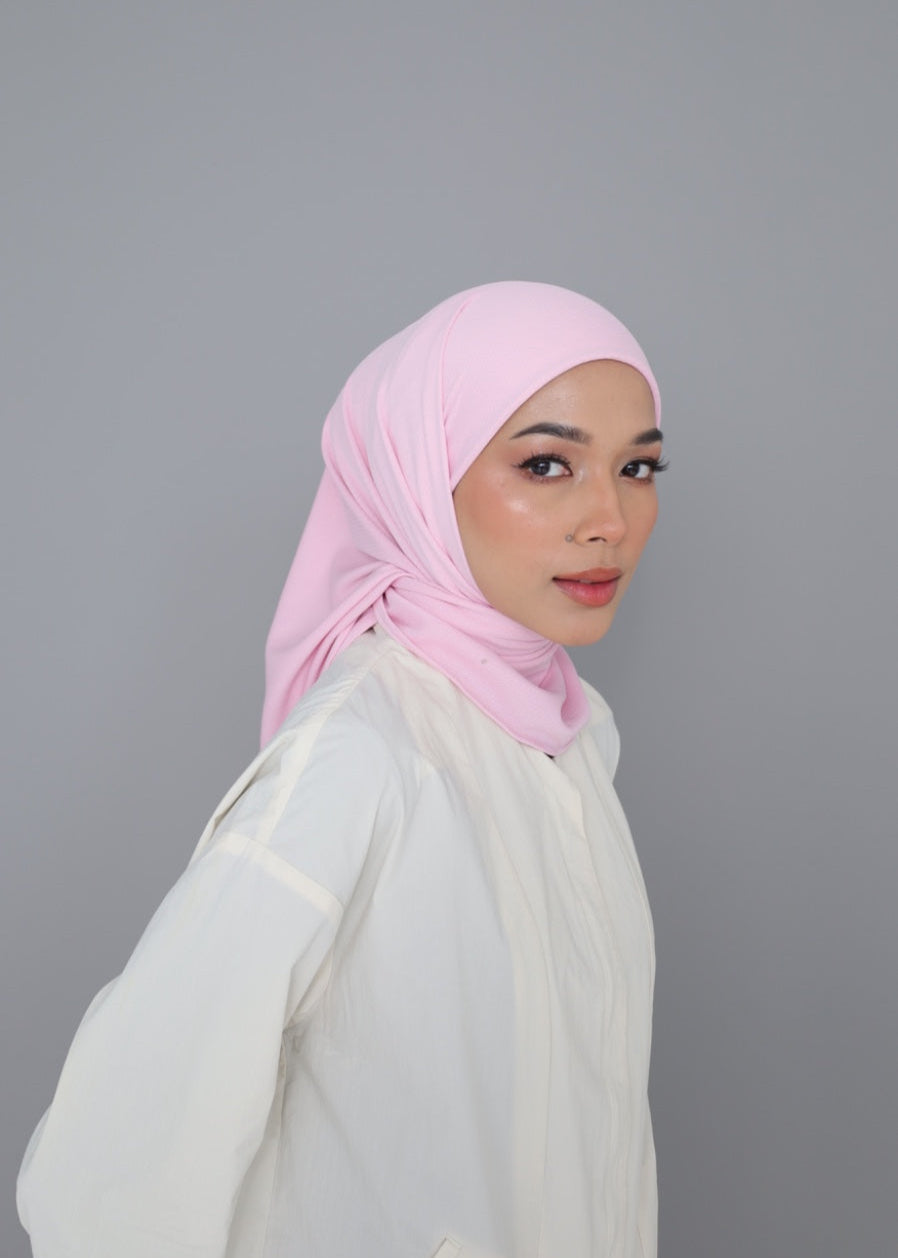 ELZA ACTIVE INSTANT HIJAB - PINK