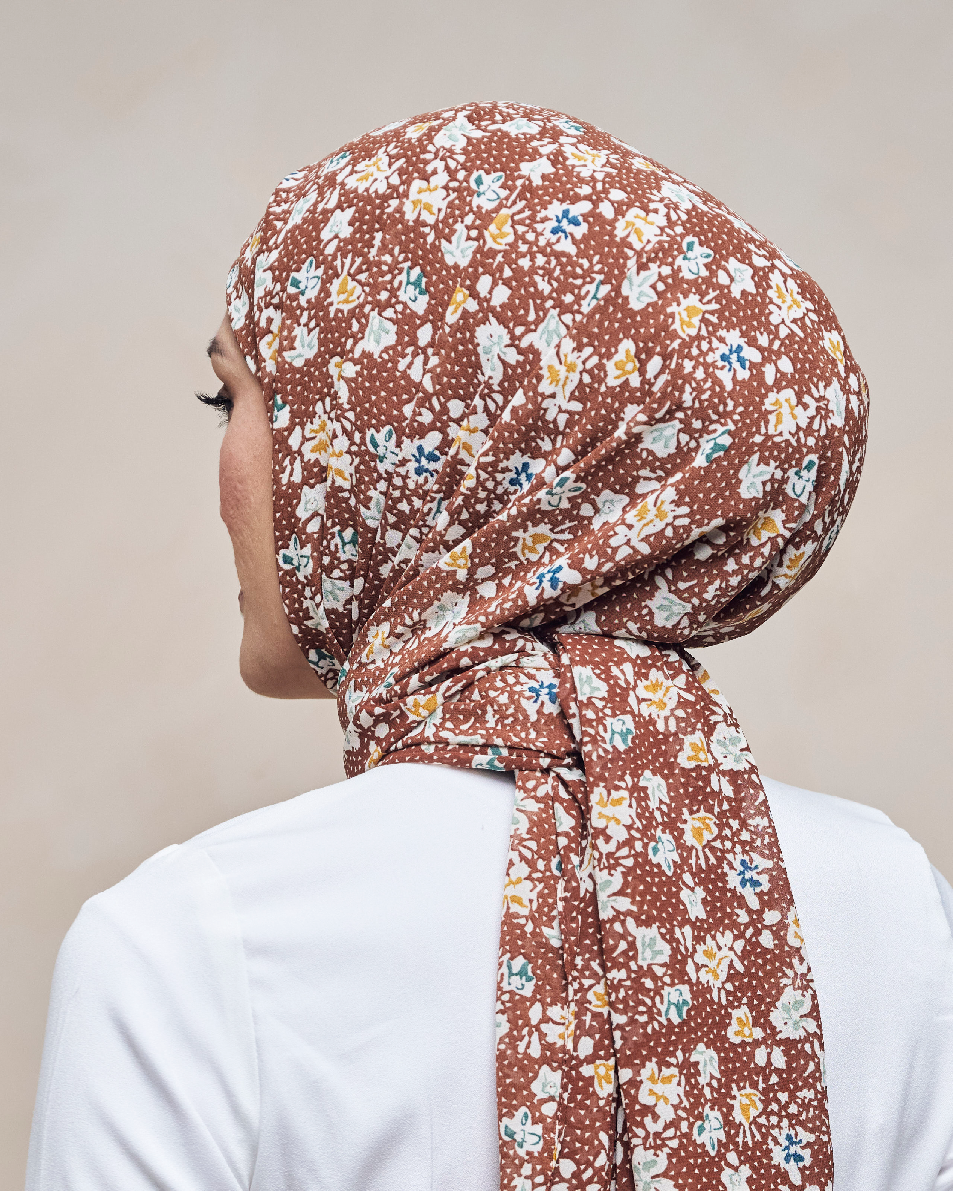 HEIRLOOM PRINTED INSTANT SHAWL - ANTIQUE ROSEWOOD