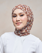 HEIRLOOM PRINTED INSTANT SHAWL - ANTIQUE ROSEWOOD