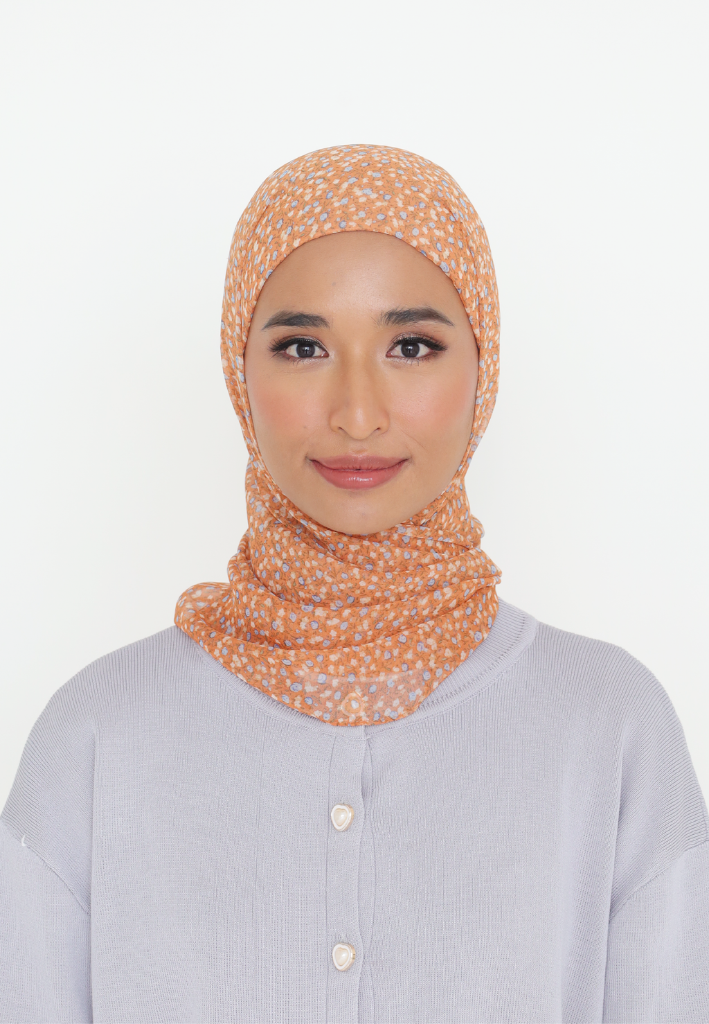 SIENNA INSTANT PRINTED SHAWL - APRICOT