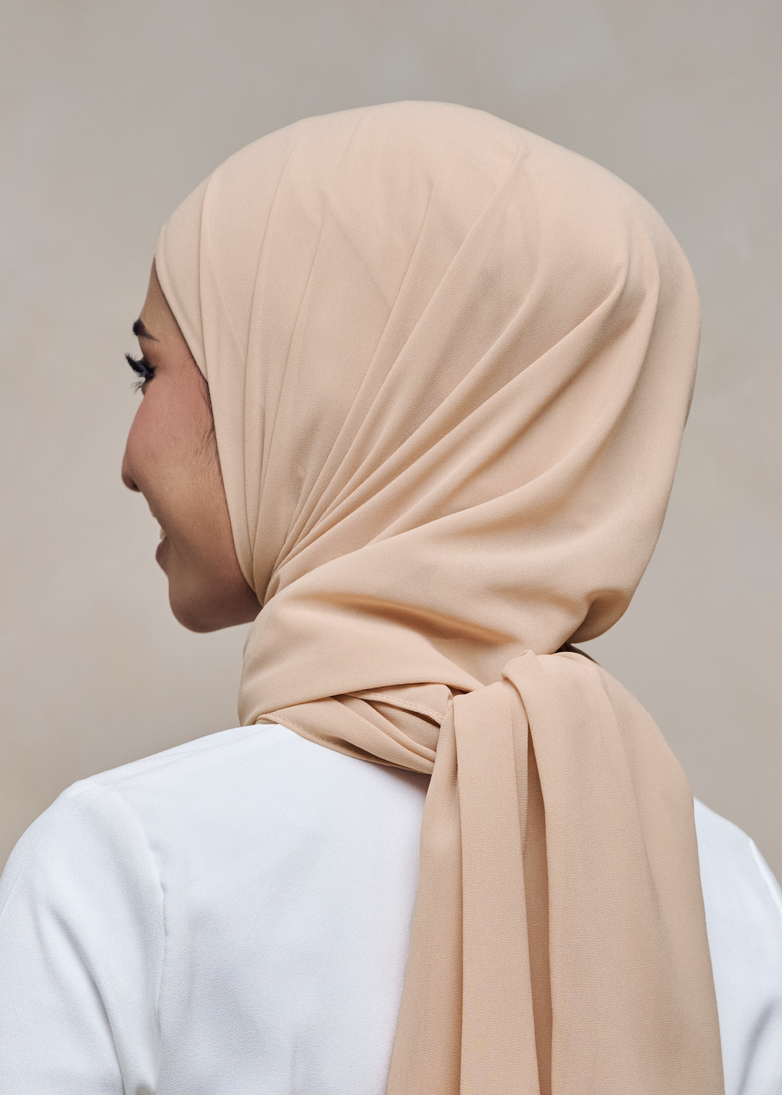 ELZA INSTANT SHAWL - APRICOT CREAM