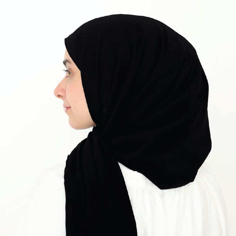 ORKED INSTANT SHAWL PLAIN - BLACK