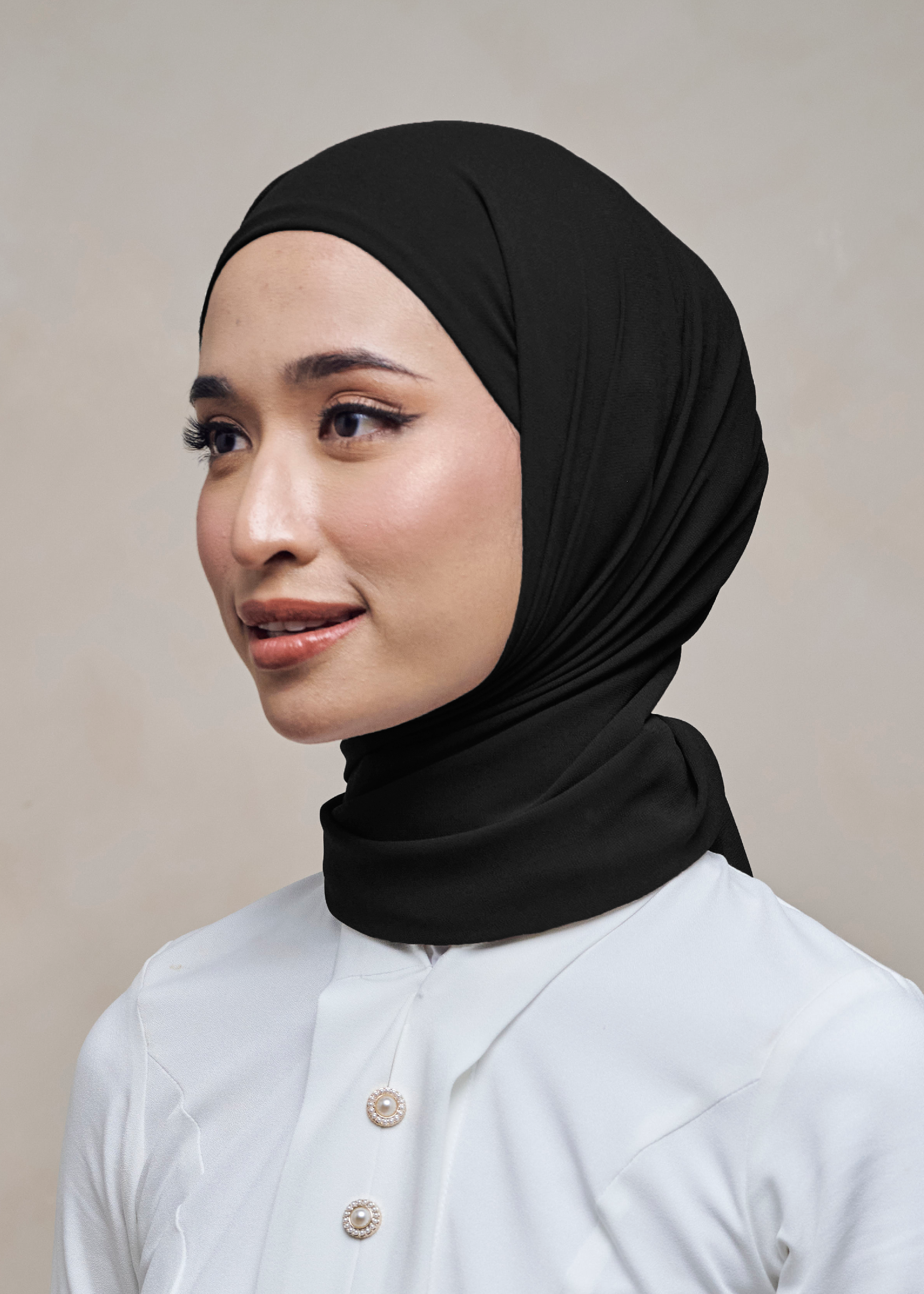 ELZA INSTANT SHAWL - BLACK