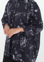 LAYANG SELESA TOP IN BLACK ROSE