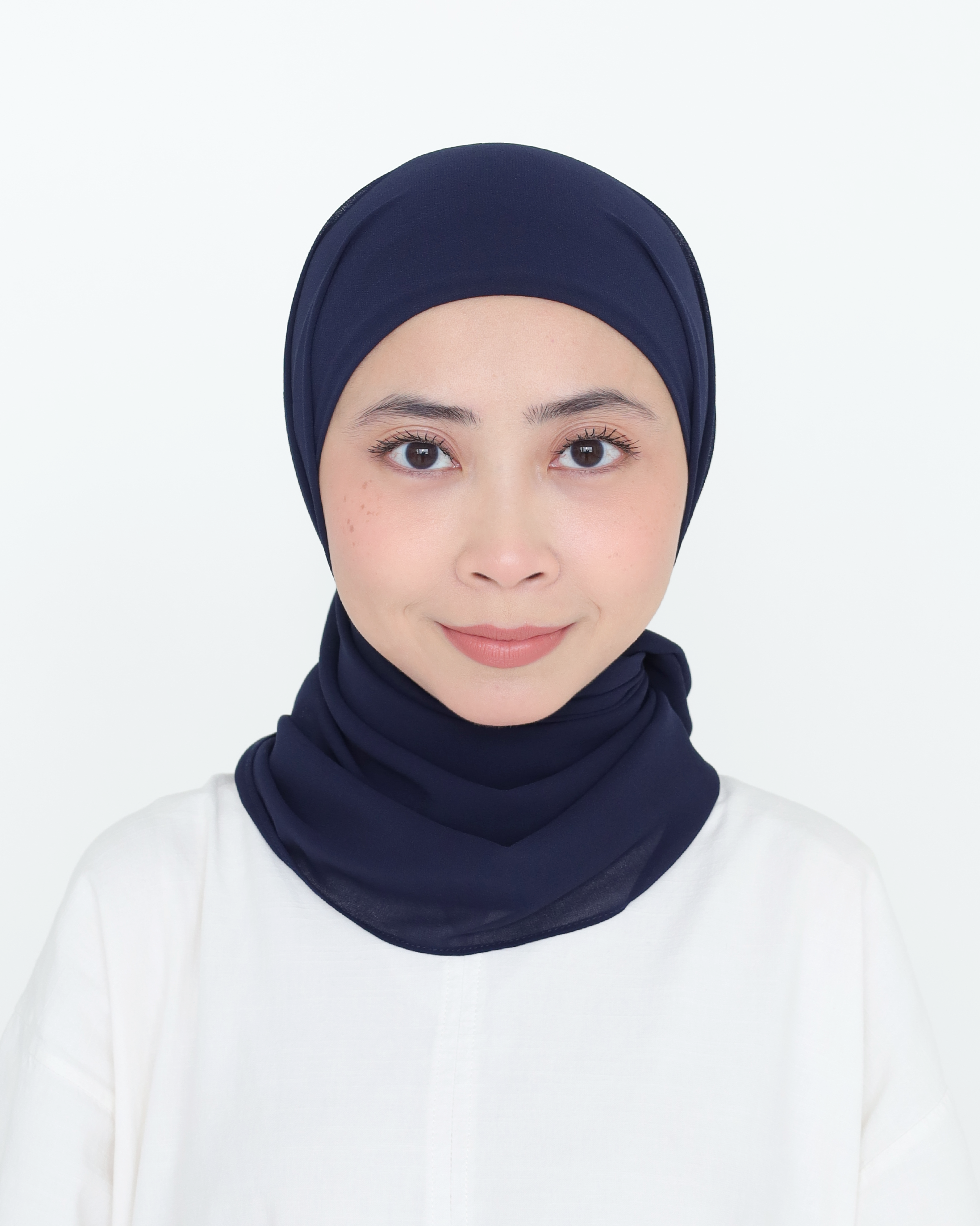 ELZA INSTANT SHAWL - BLUE BLACK