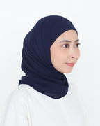 ELZA INSTANT SHAWL - BLUE BLACK