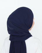 ELZA INSTANT SHAWL - BLUE BLACK