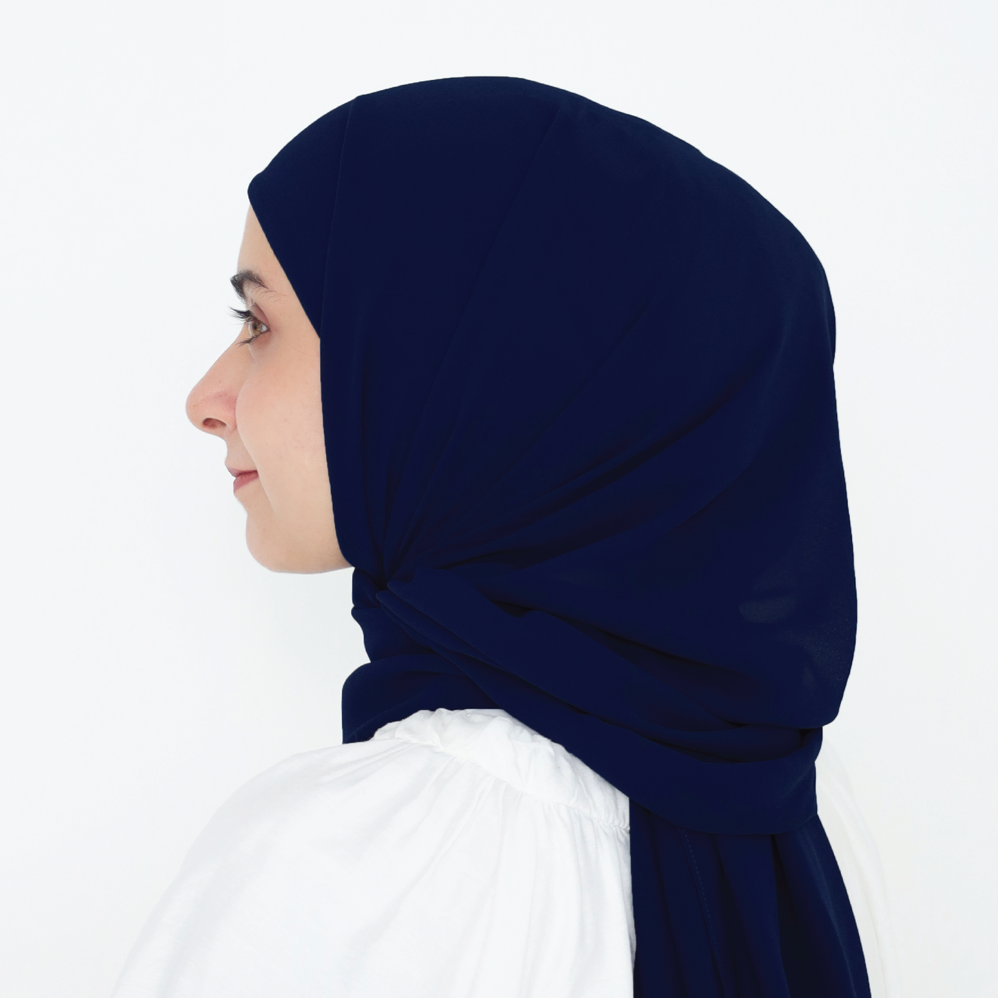 ELZA INSTANT SHAWL - BLUE BLACK