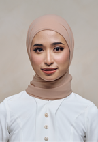 ELZA INSTANT SHAWL - BROWN NUDE