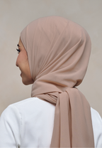 ELZA INSTANT SHAWL - BROWN NUDE