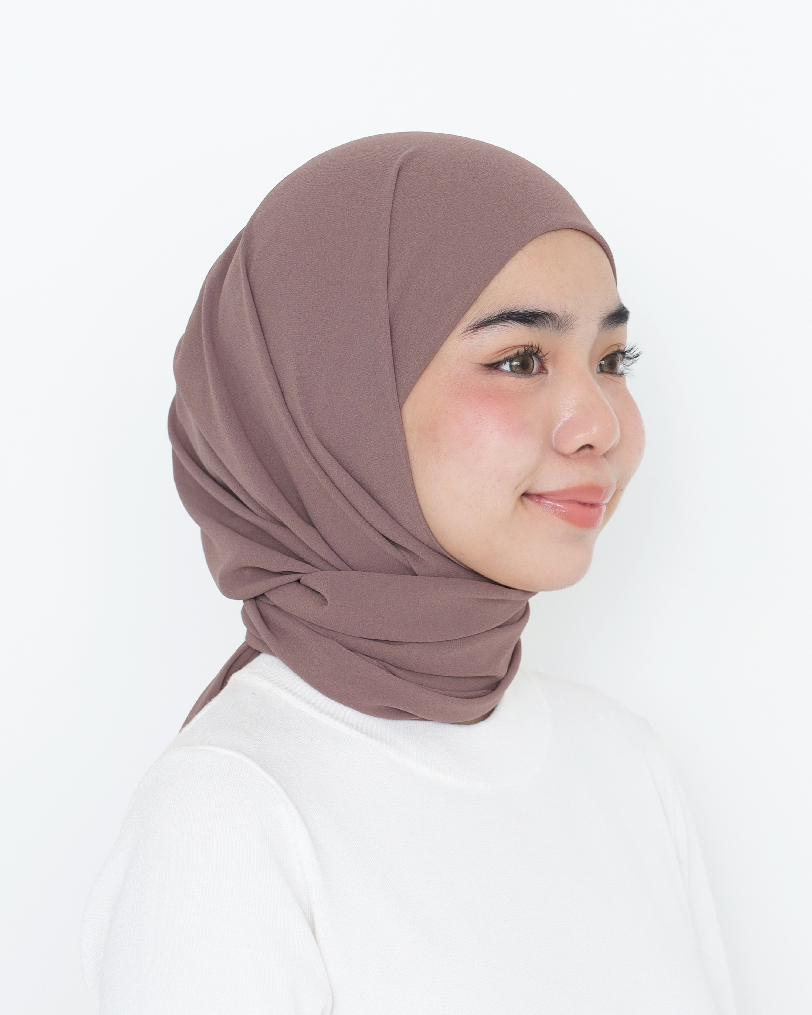 ELZA INSTANT SHAWL - BROWN COCOA
