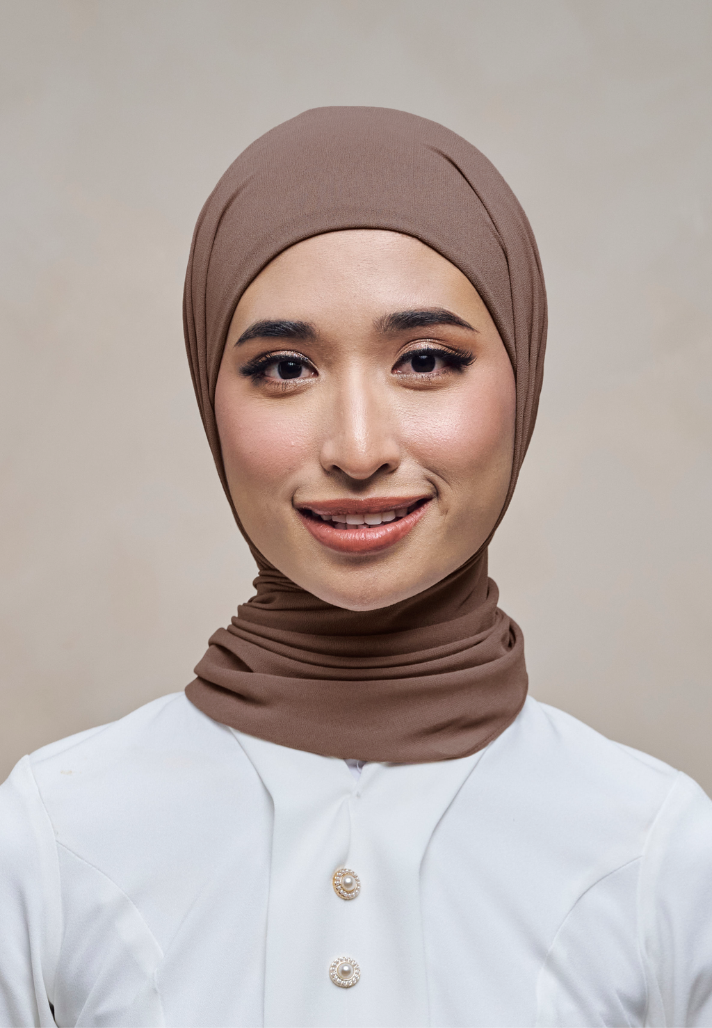 ELZA INSTANT SHAWL - BROWNIE