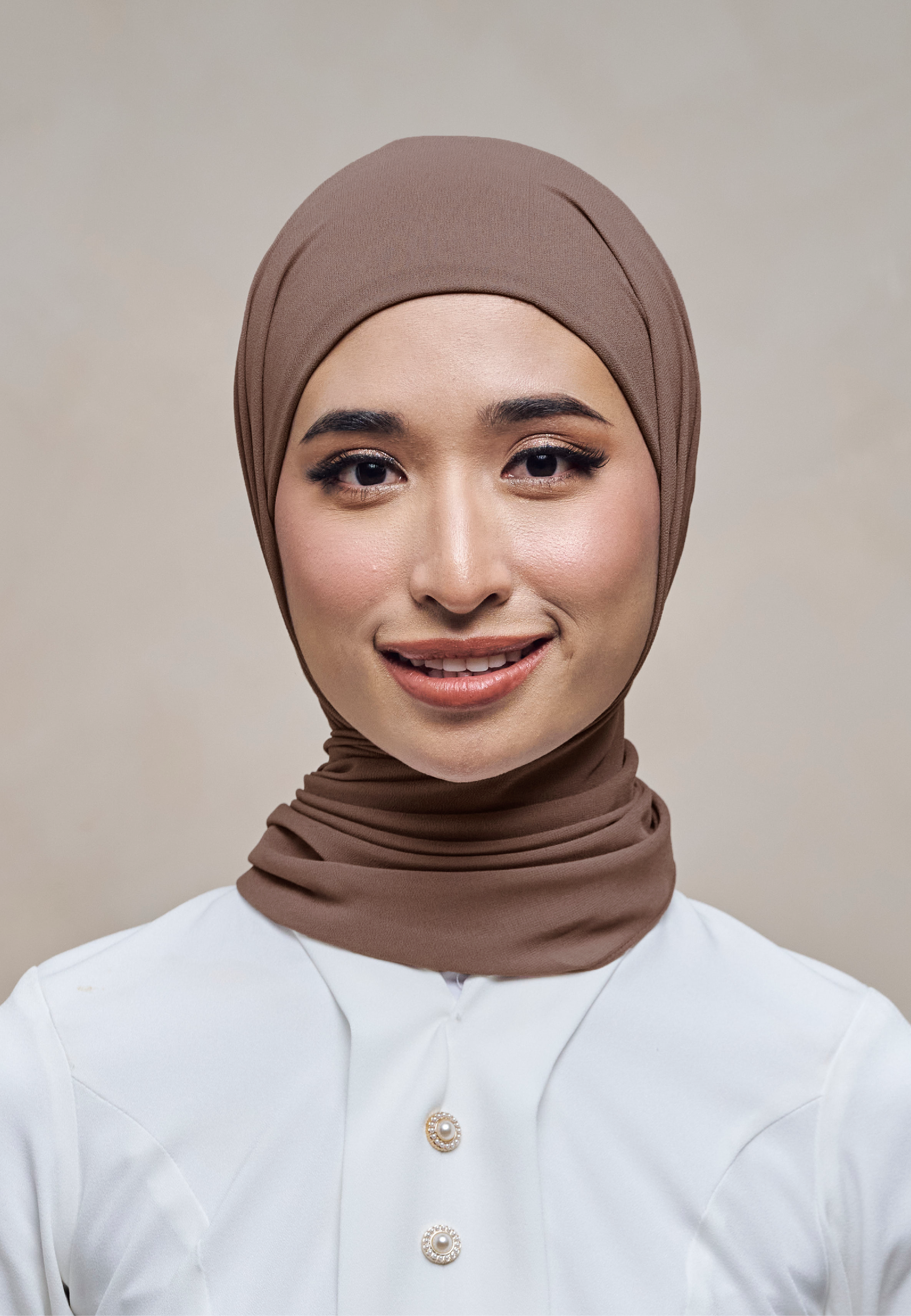 ELZA INSTANT SHAWL - BROWNIE