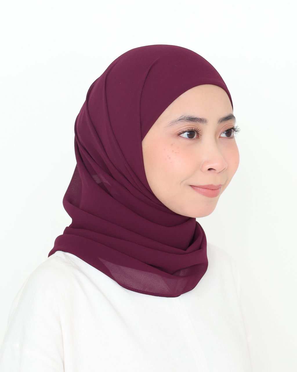 ELZA INSTANT SHAWL - BURGUNDY