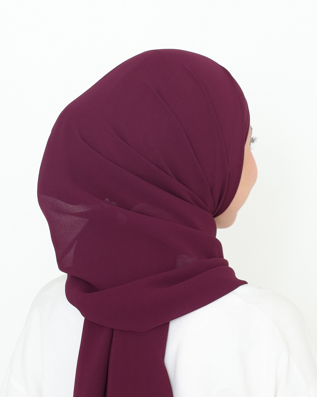 ELZA INSTANT SHAWL - BURGUNDY