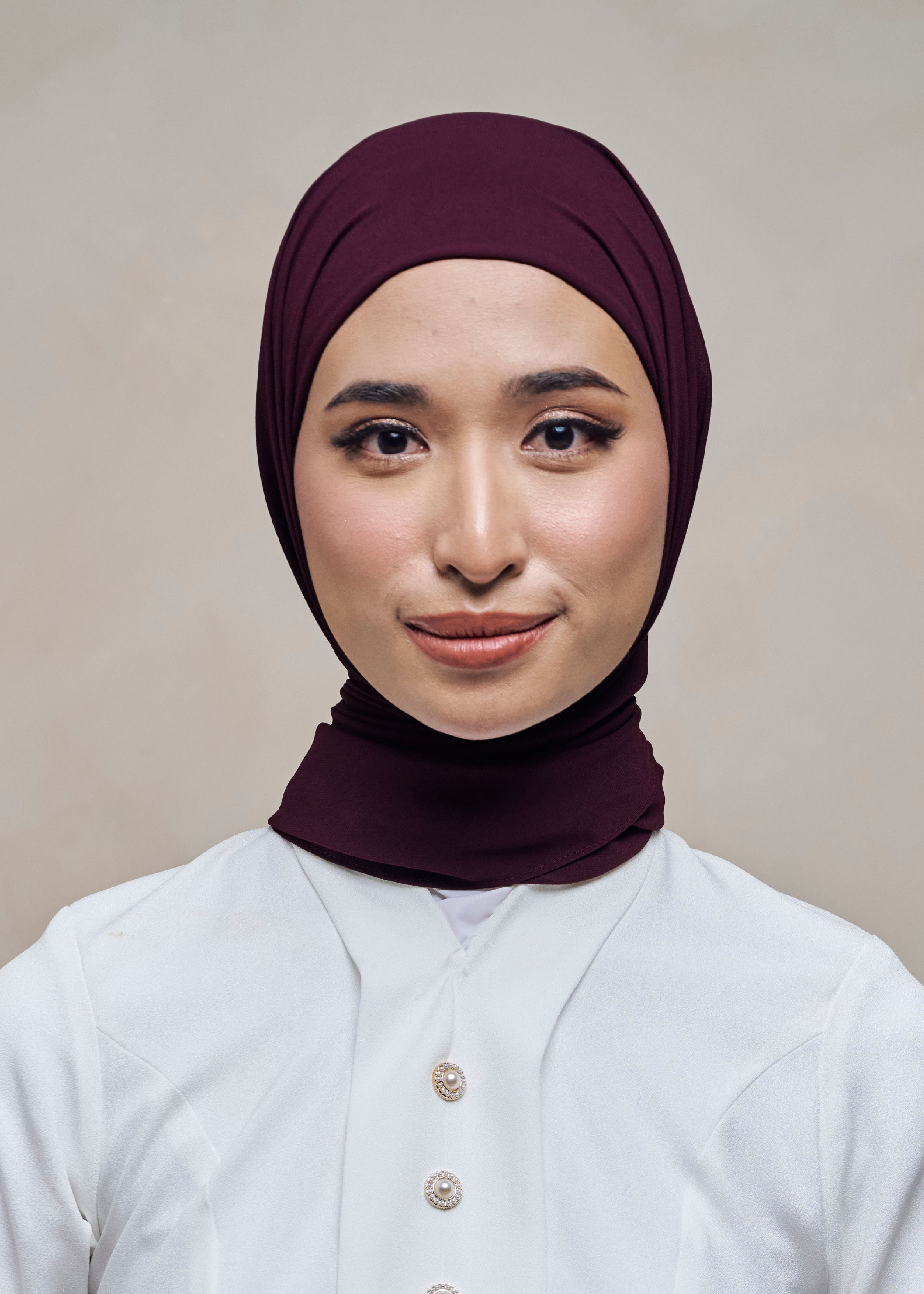 ELZA INSTANT SHAWL - BURGUNDY