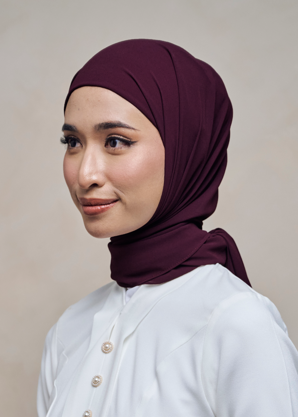 ELZA INSTANT BAWAL - BURGUNDY