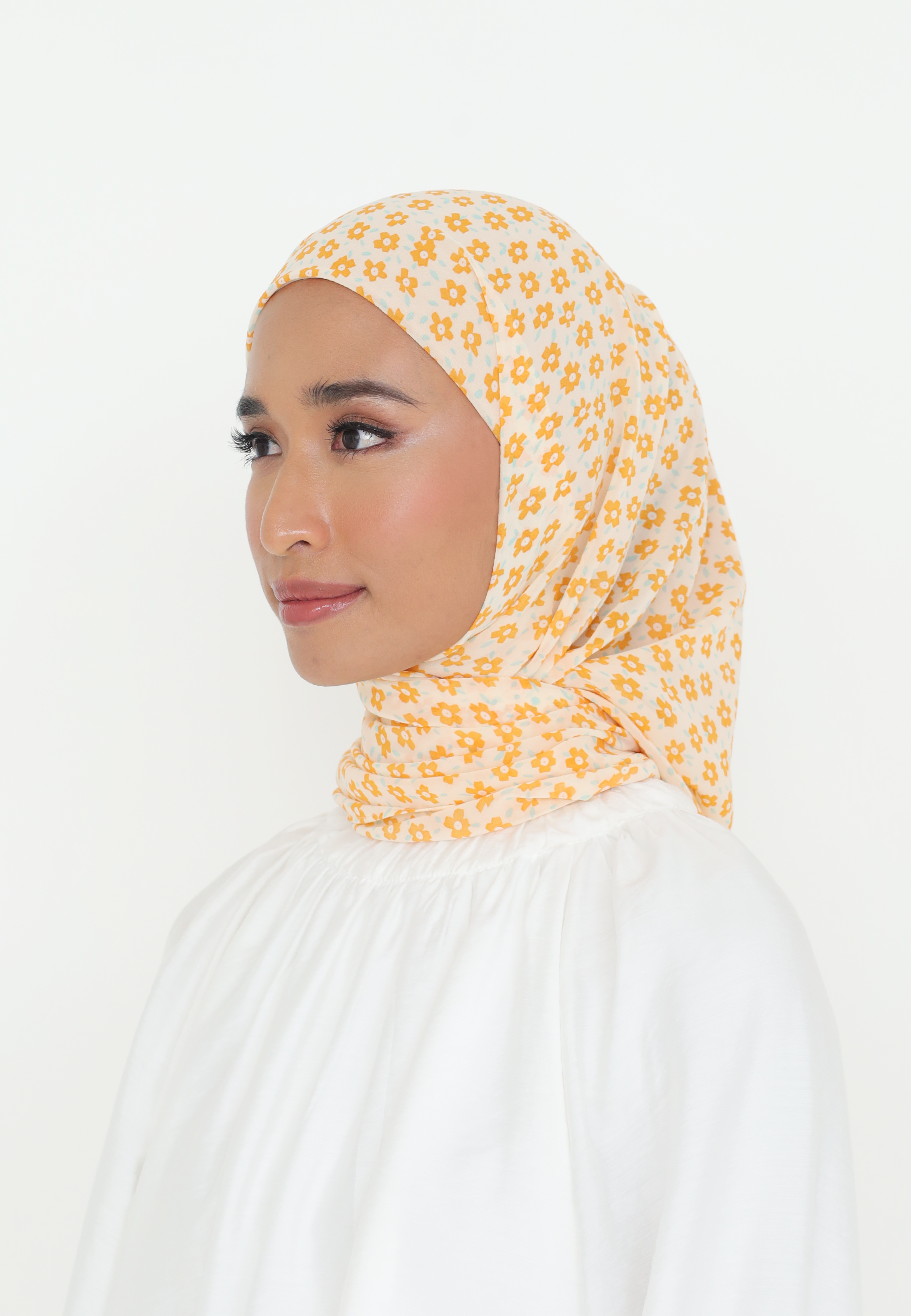 SIENNA INSTANT PRINTED SHAWL - BUTTERNUT