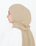 ELZA INSTANT SHAWL - CAMEL BROWN