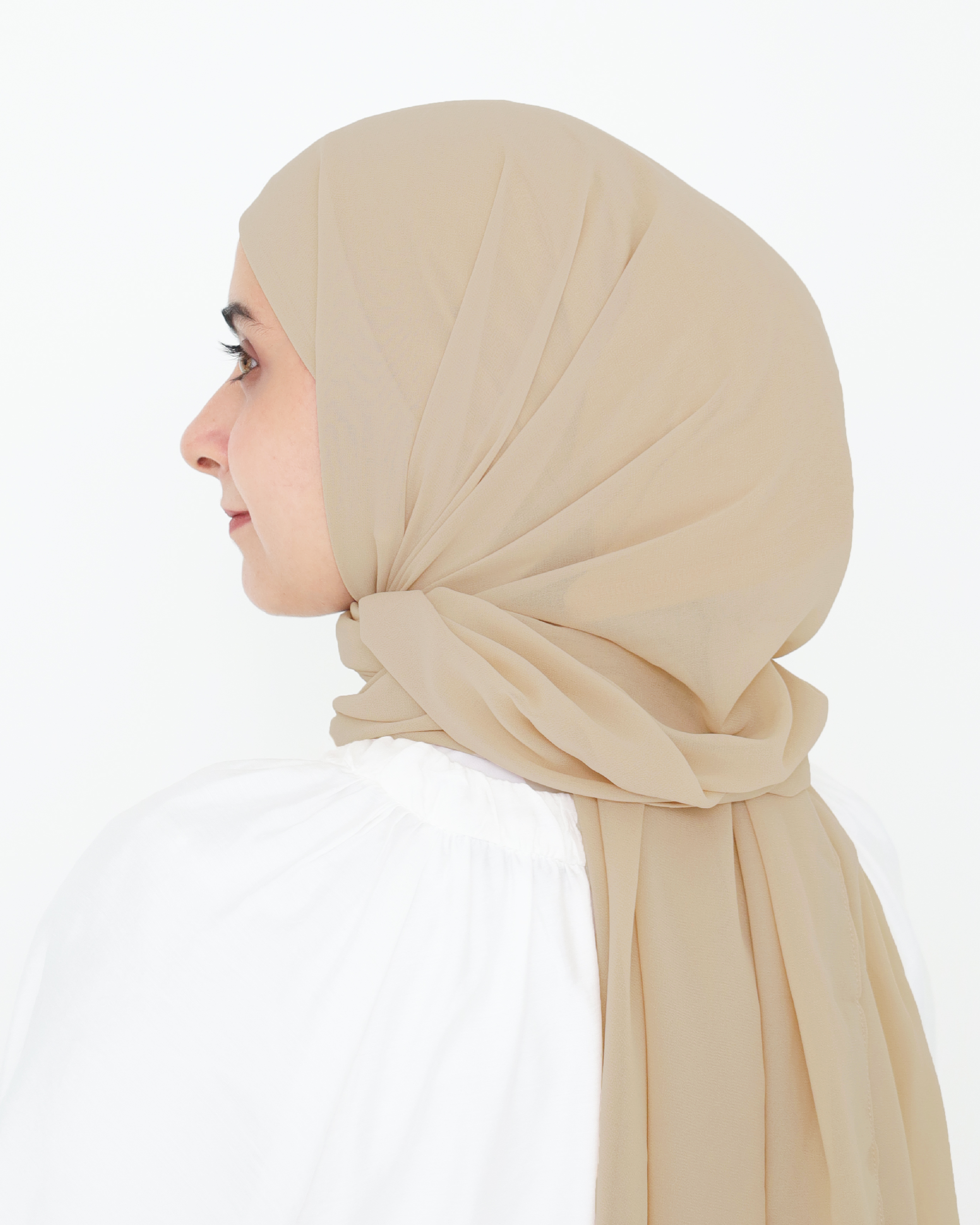 ELZA INSTANT SHAWL - CAMEL BROWN