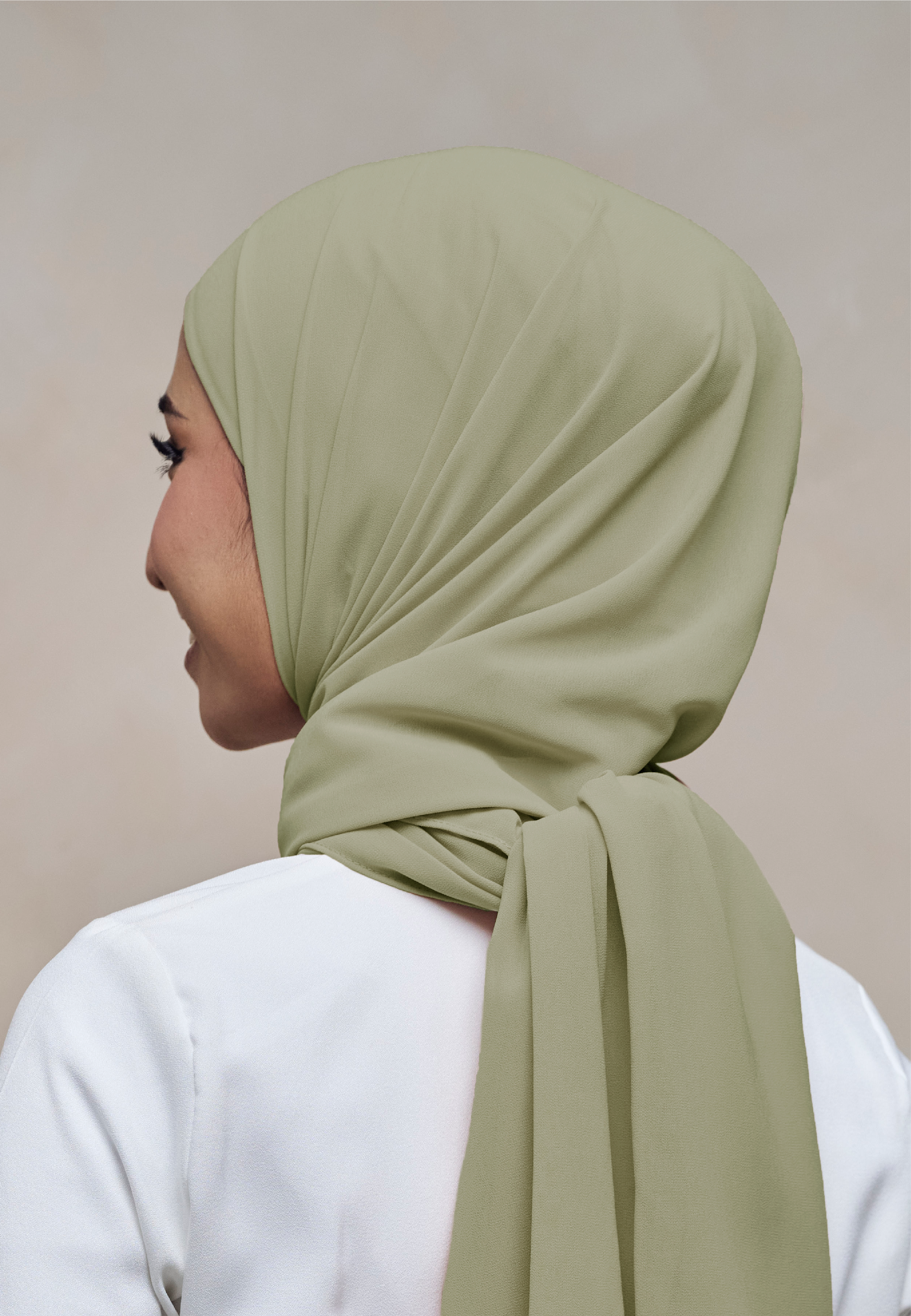 ELZA INSTANT SHAWL - CAMO GREEN