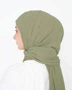 ELZA INSTANT SHAWL - CAMO GREEN