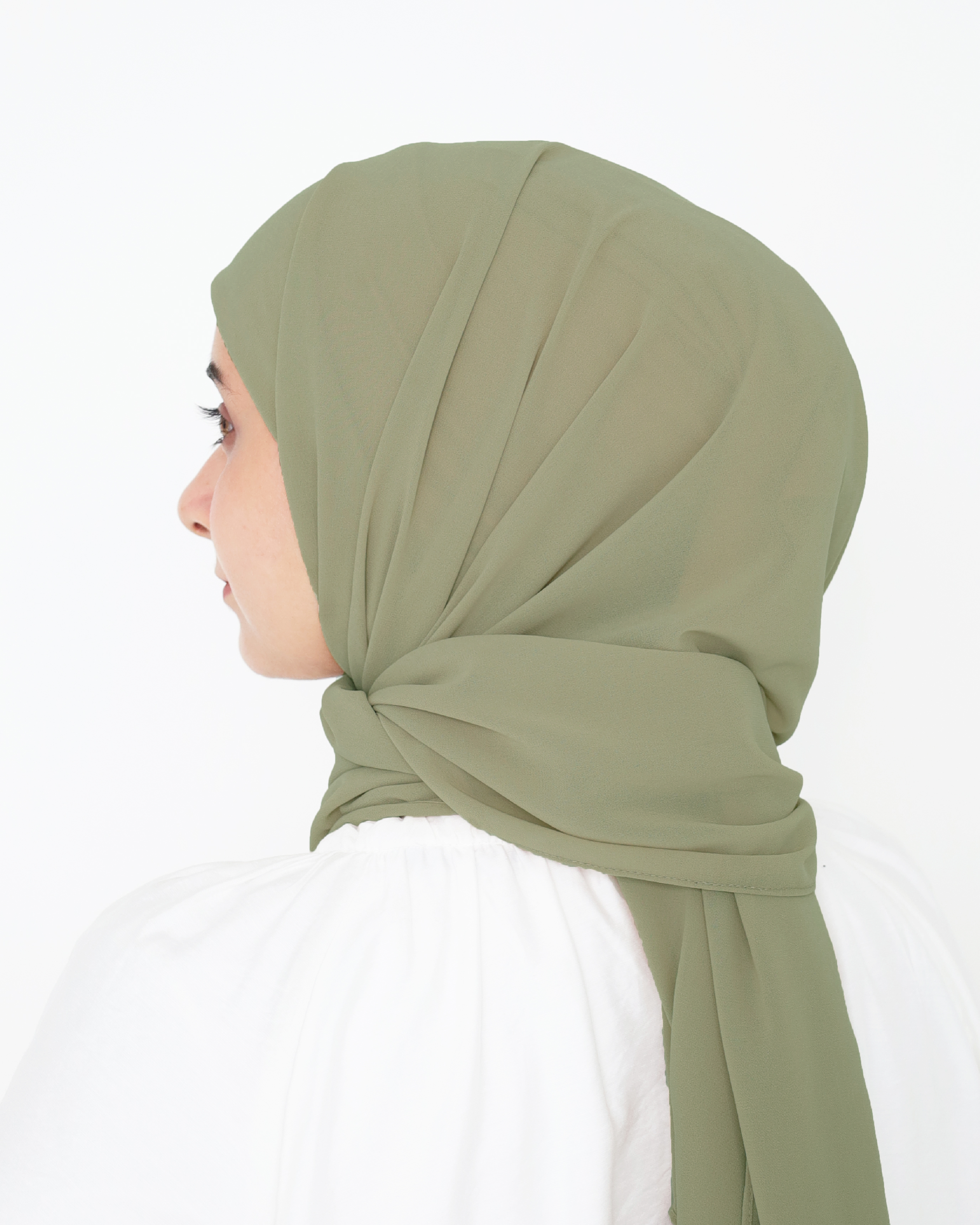 ELZA INSTANT SHAWL - CAMO GREEN