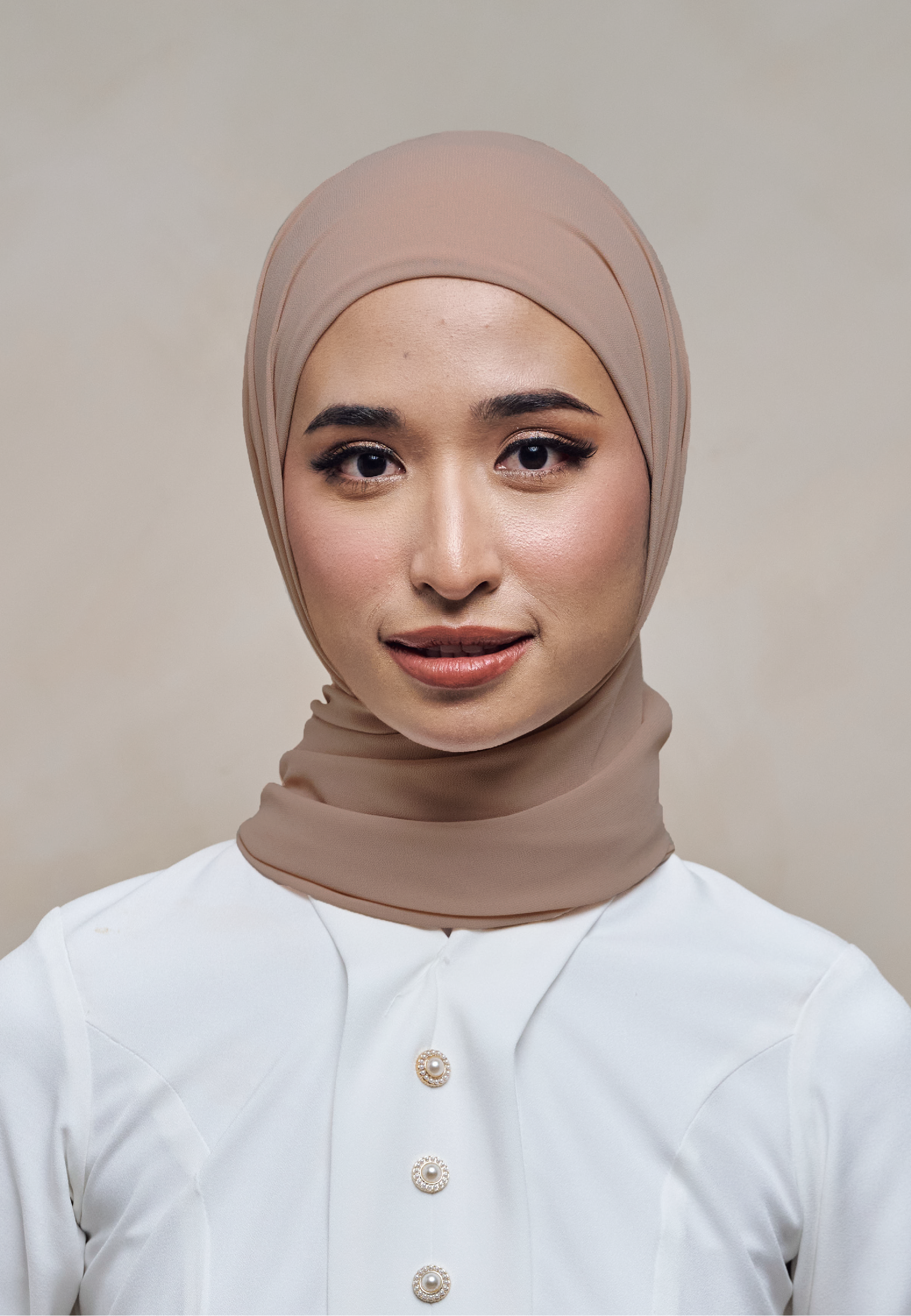 ELZA INSTANT SHAWL - CHAMOISEE TAUPE