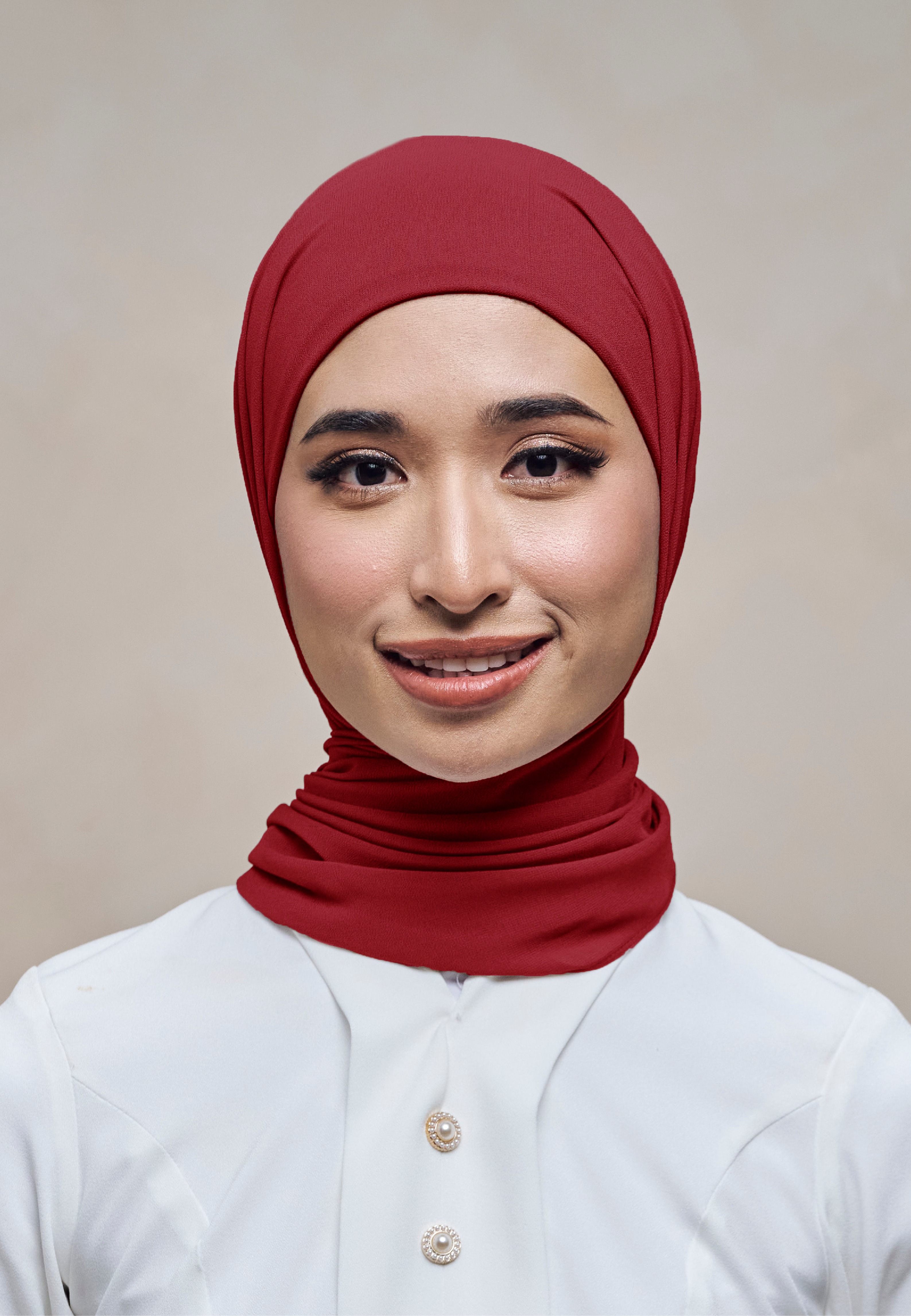 ELZA INSTANT SHAWL - CHERRY RED