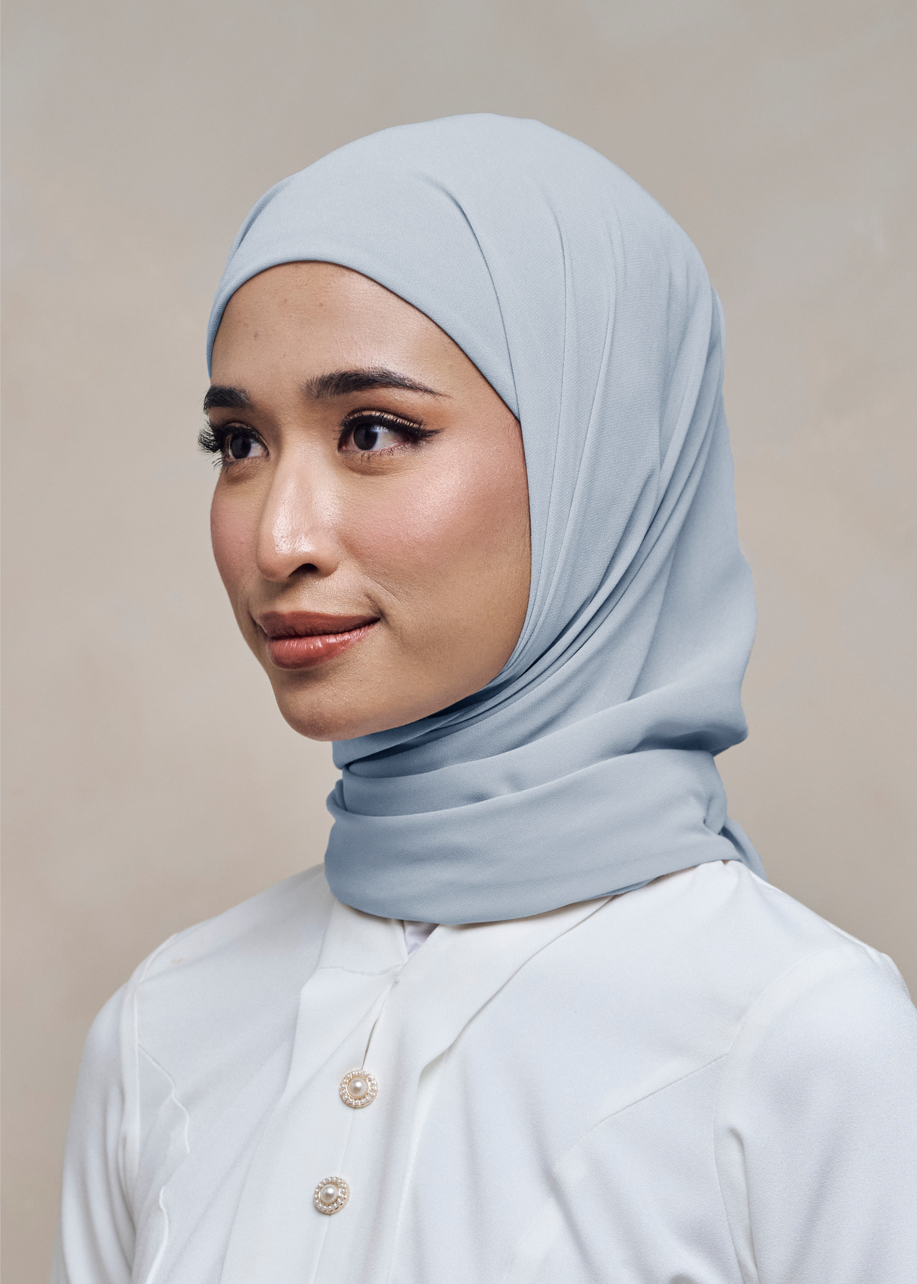 ELZA INSTANT SHAWL - CORNFLOWER