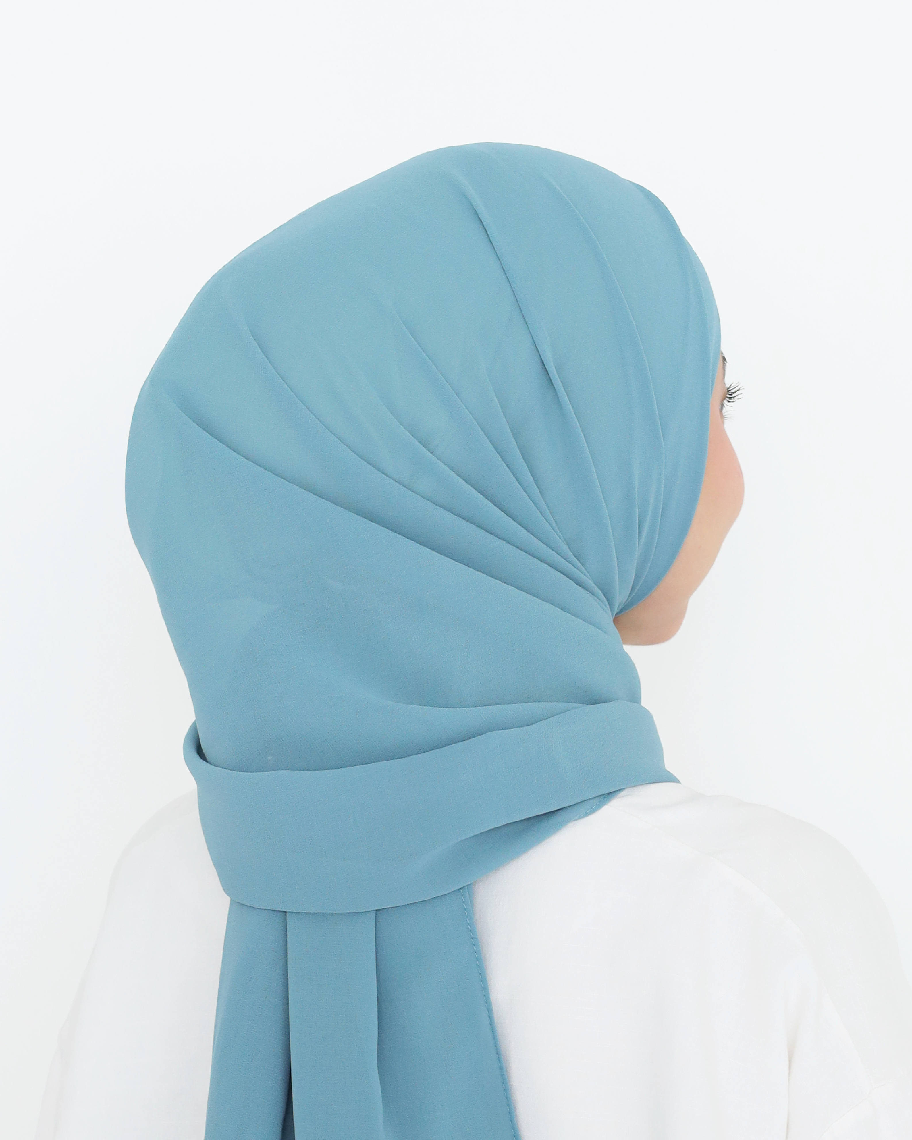 ELZA INSTANT SHAWL - COTTON BLUE