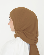 ELZA INSTANT SHAWL - CREAMY BROWN