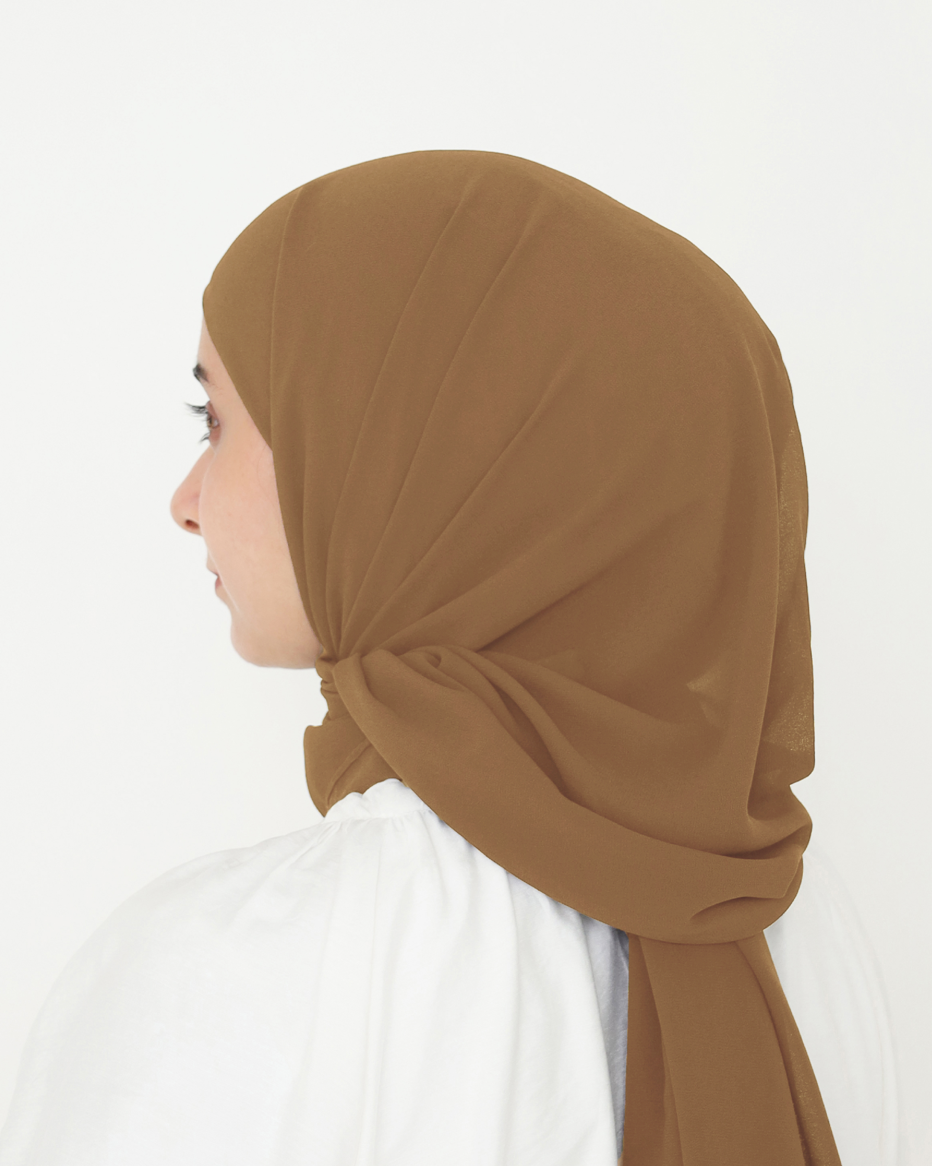 ELZA INSTANT SHAWL - CREAMY BROWN