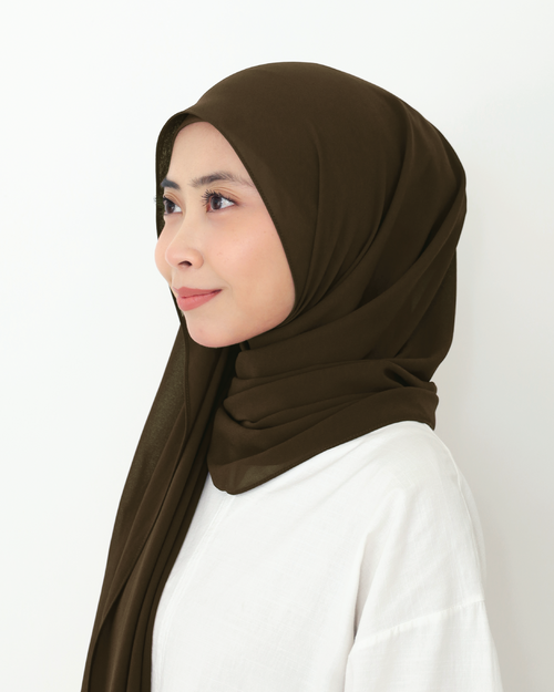 ALANA INSTANT SHAWL PLAIN - DARK MATCHA