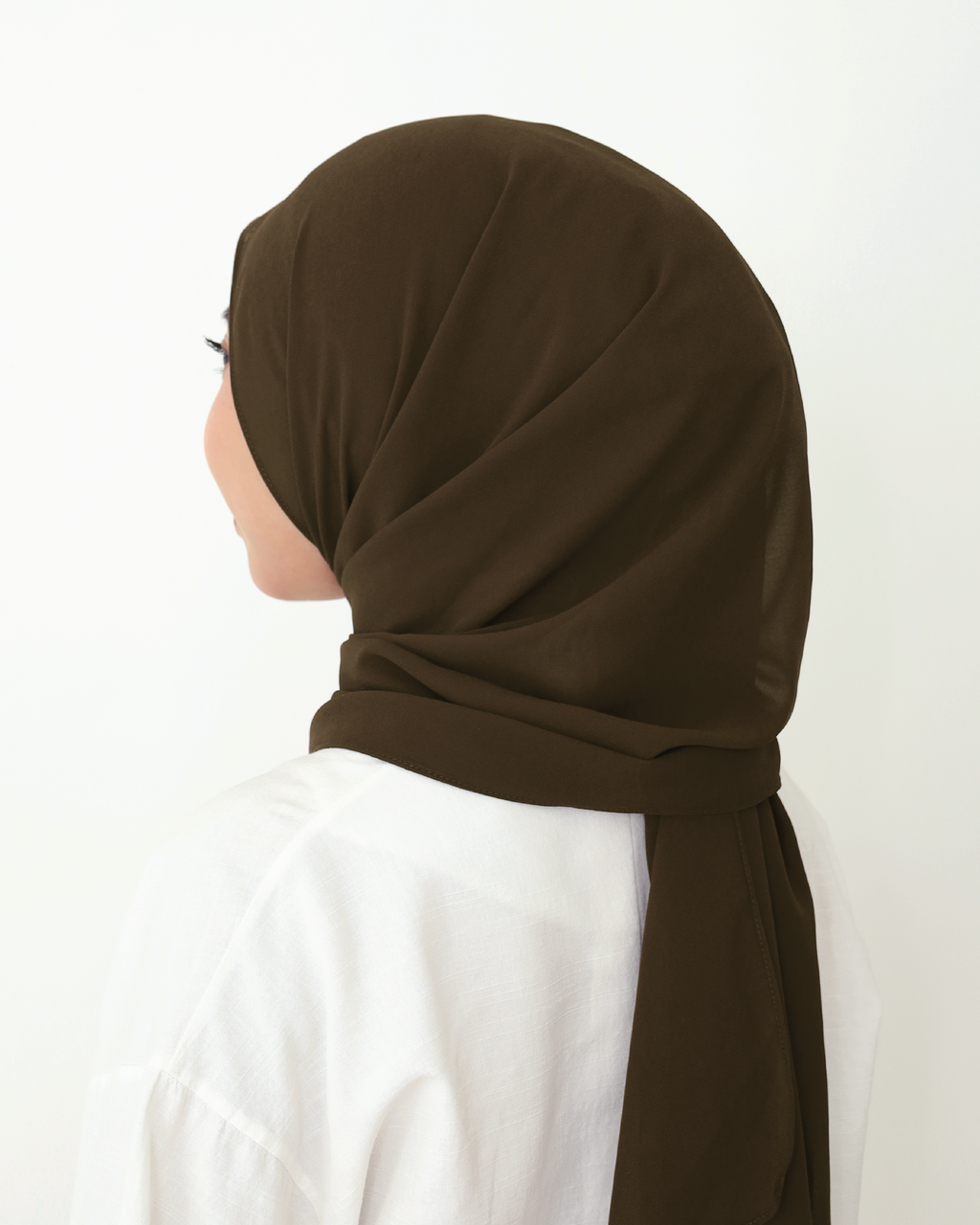 ALANA INSTANT SHAWL PLAIN - DARK MATCHA
